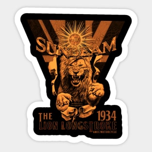 Vintage Sunbeam Motorcycles 1934 Lion Longstroke Bike MotorManiac Sticker